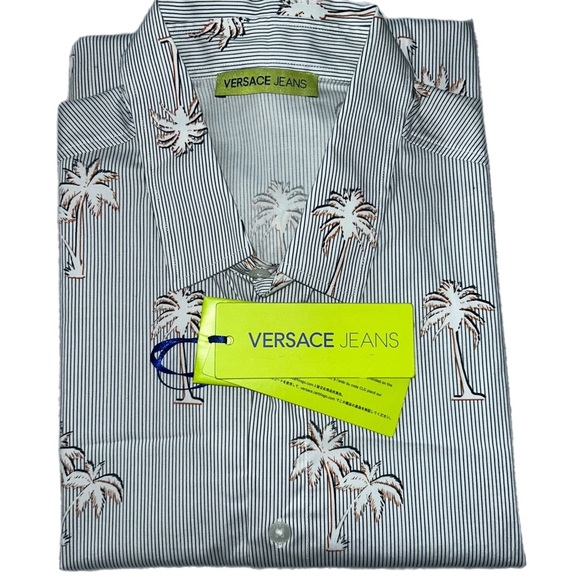 Versace shirt | Mens Small | palm tree print | Brand New - Picture 9 of 11